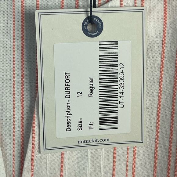 UNTUCKit Women's Durfort Pullover Tunic‎ Pink and White Stripe Size 12 NWT - Picture 7 of 9